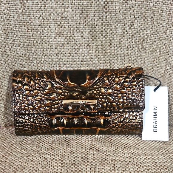 Brahmin Cordelia Wallet Chocolate Melbourne - Picture 1 of 6